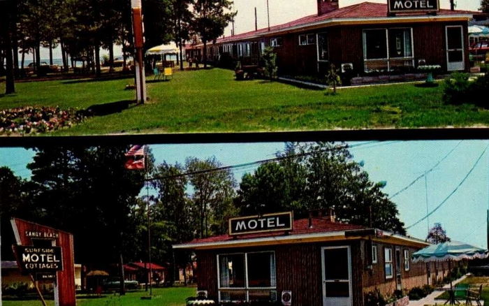 Surfside Pine Crest Motel & Cottages - Old Postcard